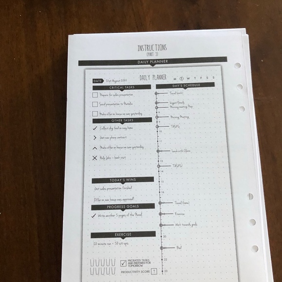 LUX Productivity Planner- Gray Leather - Picture 2 of 7